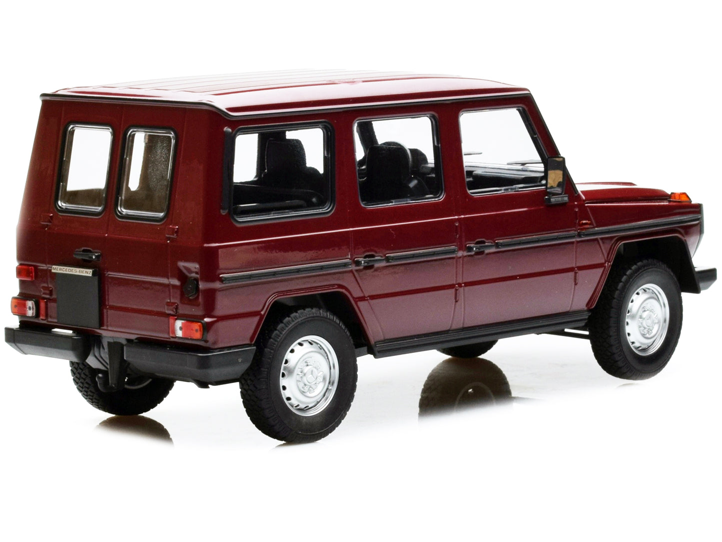 1980 Mercedes-Benz G-Model (LWB) Dark Red with Black Stripes Limited Edition to 402 pieces Worldwide 1/18 Diecast Model Car by Minichamps