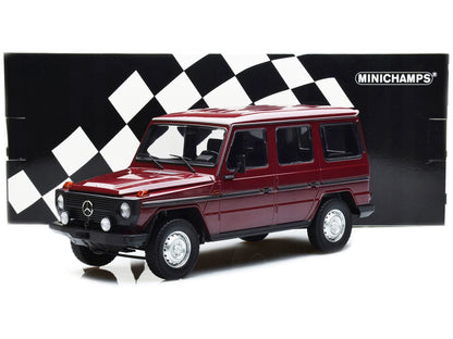 1980 Mercedes-Benz G-Model (LWB) Dark Red with Black Stripes Limited Edition to 402 pieces Worldwide 1/18 Diecast Model Car by Minichamps