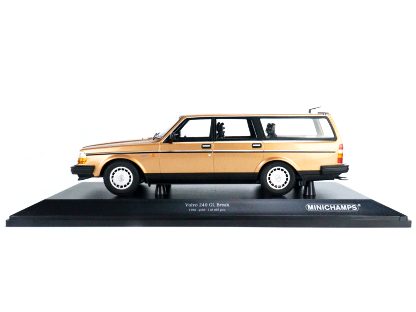 1986 Volvo 240 GL Break Gold Metallic Limited Edition to 402 pieces Worldwide 1/18 Diecast Model Car by Minichamps