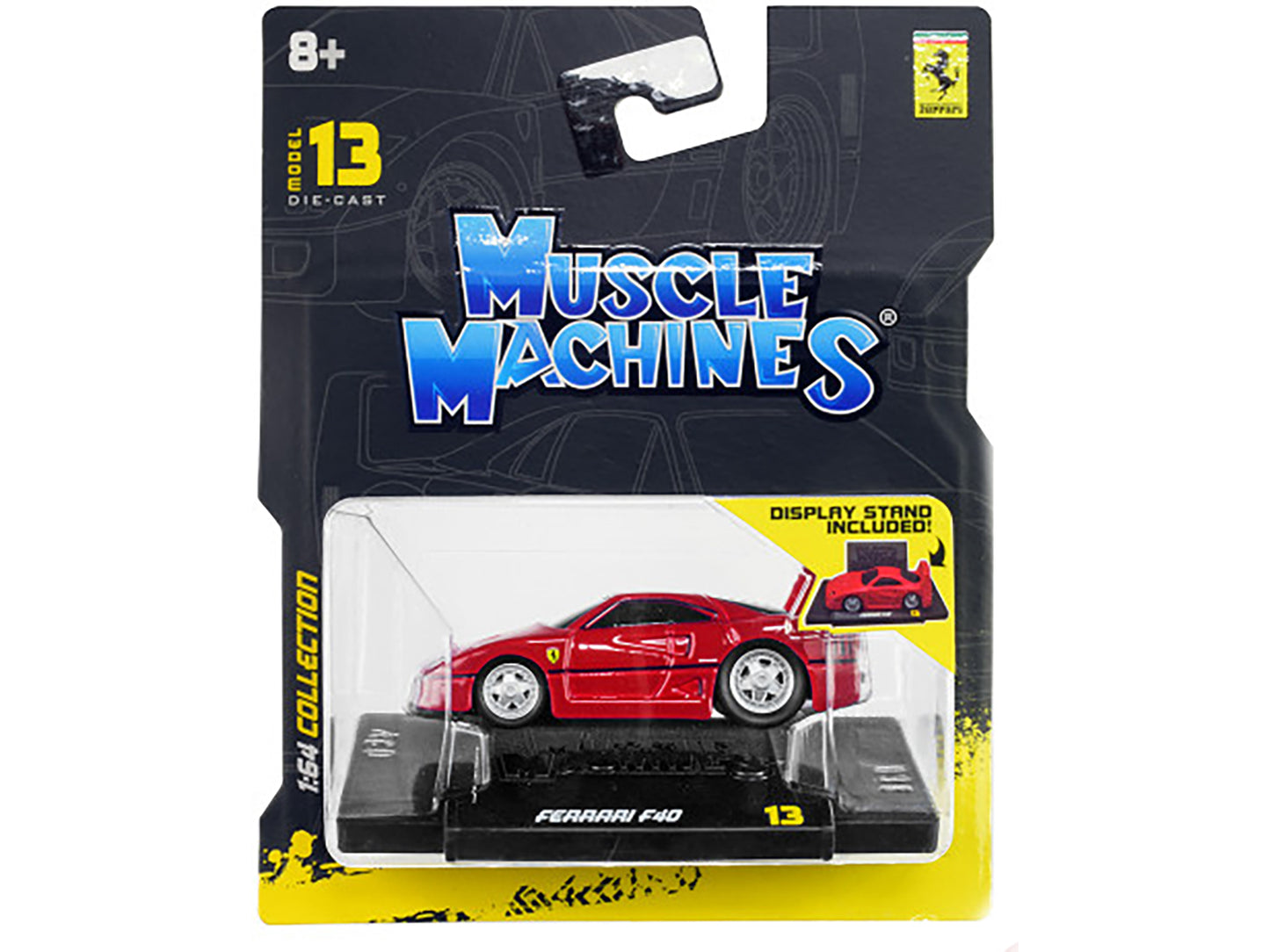 Ferrari F40 Red 1/64 Diecast Model Car by Muscle Machines