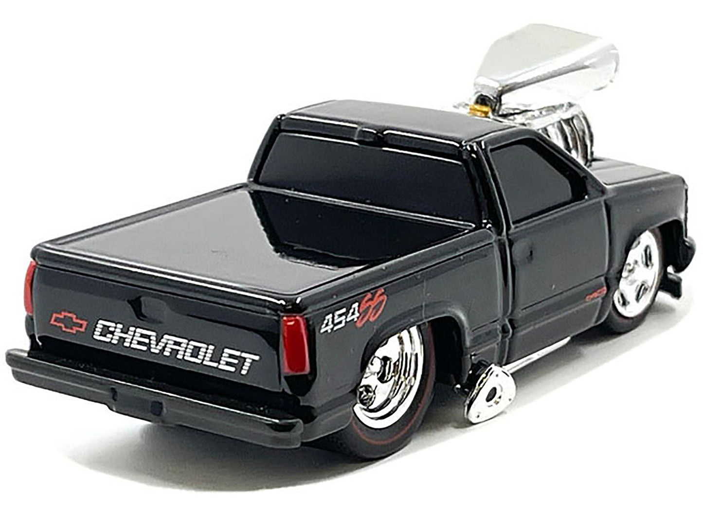 1993 Chevrolet 454 SS Pickup Truck Black 1/64 Diecast Model Car by Muscle Machines