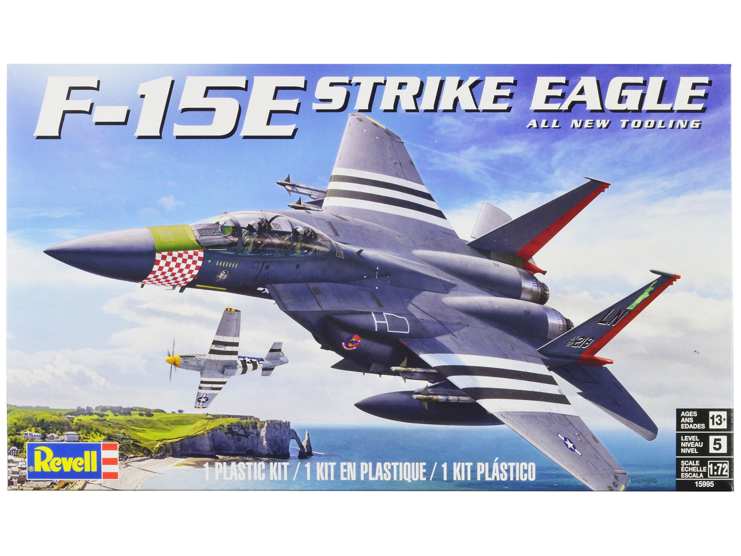 Level 5 Model Kit McDonnell Douglas F-15E Strike Eagle Aircraft 1/72 Scale Model by Revell