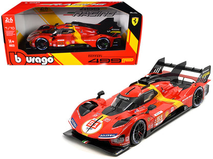 Ferrari 499P #51 James Calado - Antonio Giovinazzi - Alessandro Pier Guidi "Ferrari AF Corse" Winner "24 Hours of Le Mans" (2023) "Racing" Series 1/18 Diecast Model Car by Bburago