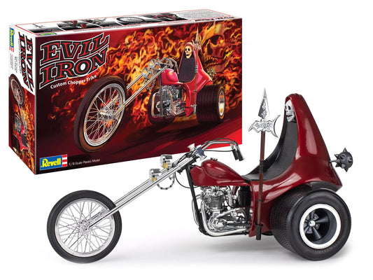 Level 5 Model Kit Evil Iron Custom Chopper Trike 1/8 Scale Model by Revell