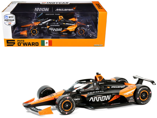 Dallara IndyCar #5 Pato O’Ward "Arrow" Arrow McLaren "NTT IndyCar Series" (2024) 1/18 Diecast Model Car by Greenlight