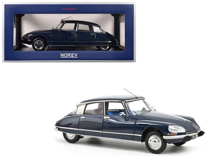 1974 Citroen DS 23 Pallas Orient Blue with Blue Interior 1/18 Diecast Model Car by Norev