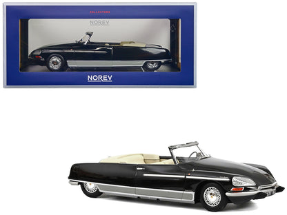 1968 Citroen DS 21 Palm Beach Cabriolet Black 1/18 Diecast Model Car by Norev