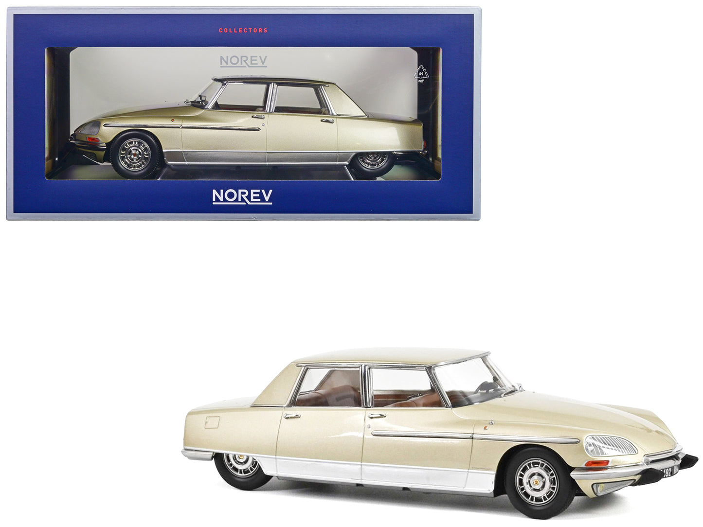 1969 Citroen DS 21 Lorraine Champagne Gold Metallic 1/18 Diecast Model Car by Norev