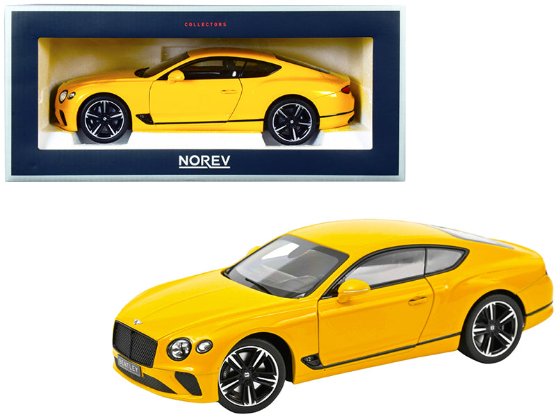 2018 Bentley Continental GT Monaco Yellow 1/18 Diecast Model Car by Norev