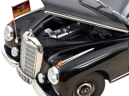 1955 Mercedes-Benz 300 Black "German Chancellor Konrad Adenauer" 1/18 Diecast Model Car by Norev