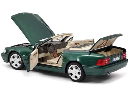 1999 Mercedes-Benz SL 500 Cabriolet Green Metallic 1/18 Diecast Model Car by Norev