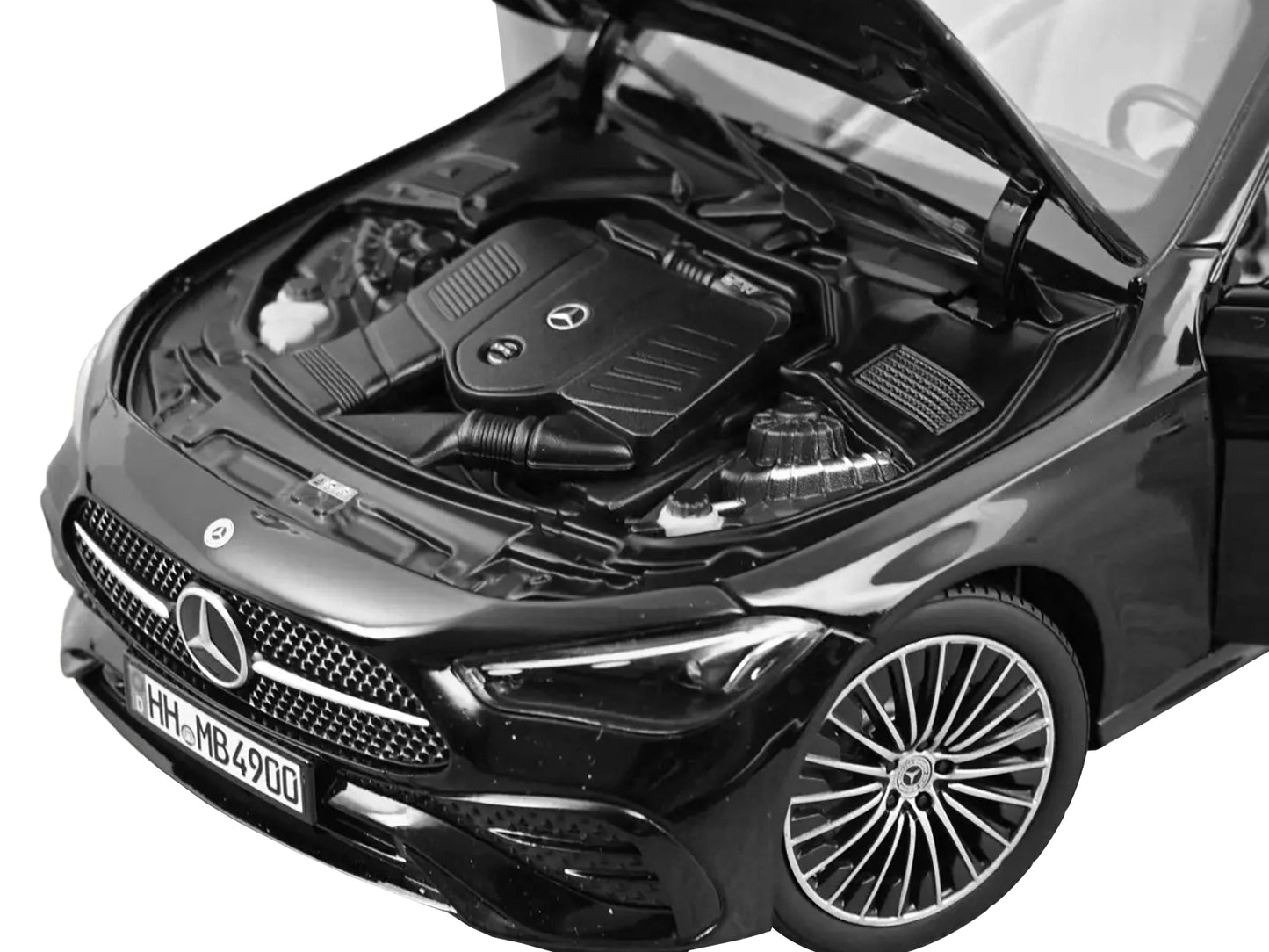 2024 Mercedes-Benz CLE Coupe Obsidian Black Metallic 1/18 Diecast Model Car by Norev