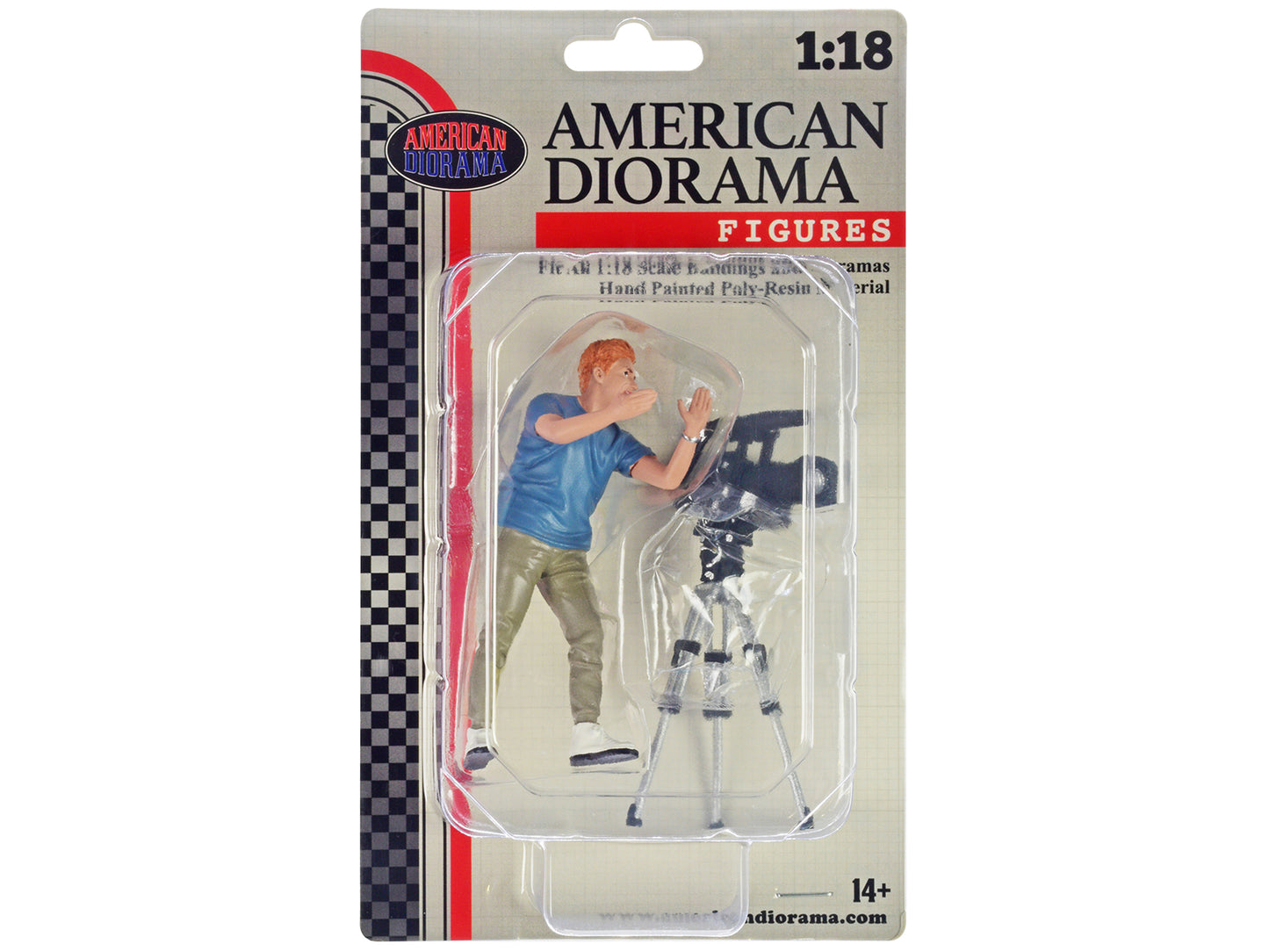 "On-Air" Figure 5 with Standing Camera for 1/18 Scale Models by American Diorama