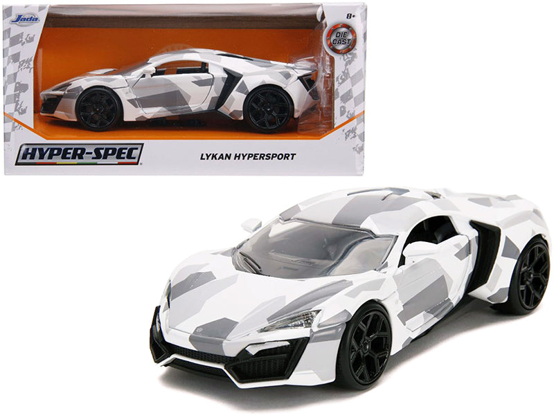 Lykan Hypersport White Camouflage "Hyper-Spec" 1/24 Diecast Model Car by Jada