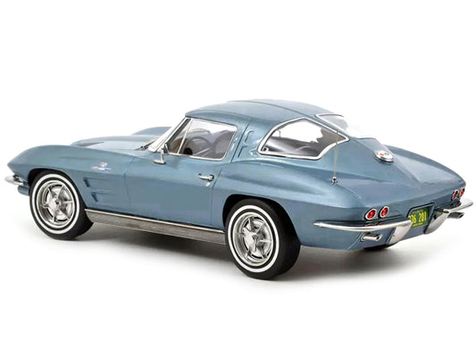 1963 Chevrolet Corvette Stingray Light Blue Metallic 1/18 Diecast Model Car by Norev