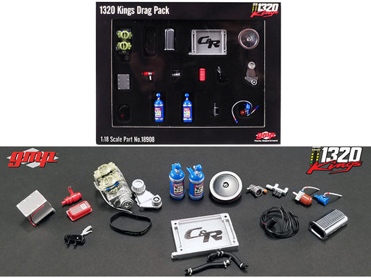 Accessory Pack 19 piece Set for "1969 Chevrolet Camaro 1320 Drag Kings" 1/18 Diecast Replica by GMP