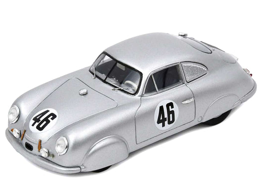 Porsche 356 SL #46 Auguste Veuillet - Edmond Mouche "Porsche K.G." "24 Hours of Le Mans" (1951) with Acrylic Display Case 1/18 Model Car by Spark