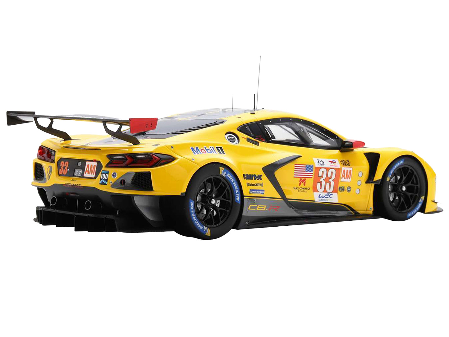 Chevrolet Corvette C8.R #33 Nicky Catsburg - Ben Keating - Nicolas Varrone "Corvette Racing" LMGTE Am Class Winner "24 Hours of Le Mans" (2023) with Acrylic Display Case 1/18 Model Car by Spark