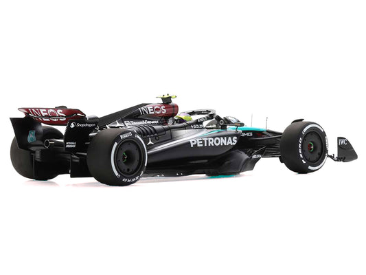 Mercedes-AMG F1 W15 E Performance #44 Lewis Hamilton "Petronas" Formula One F1 "Bahrain GP" (2024) with Acrylic Display Case 1/18 Model Car by Spark