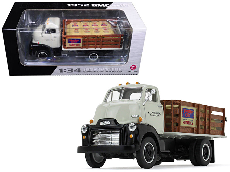 1952 GMC COE Stake Truck with Sack Load K & B Potato Farms Inc. 1/34 Diecast Model by First Gear