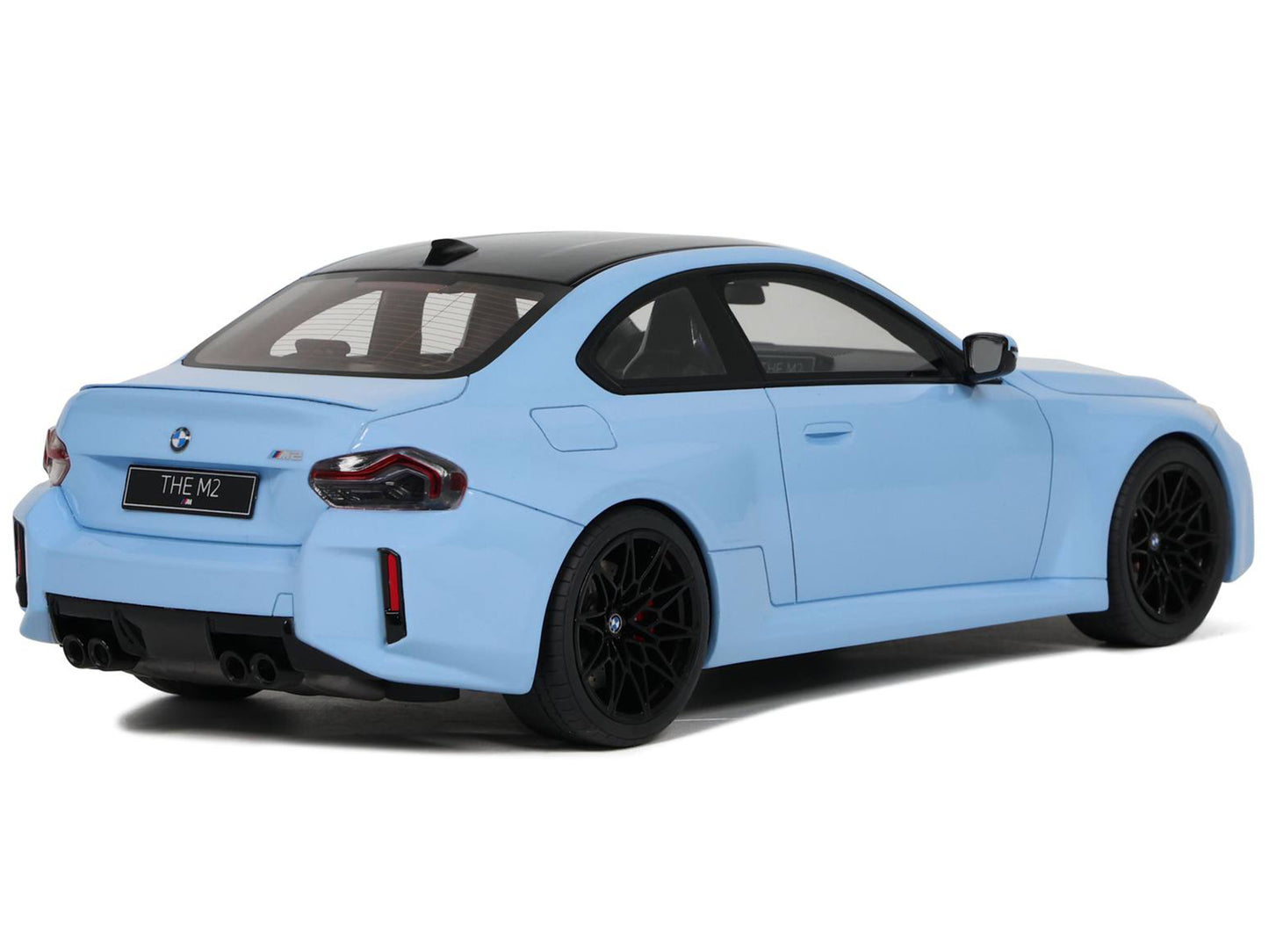 BMW M2 G87 Light Blue with Black Top 1/18 Model Car by GT Spirit