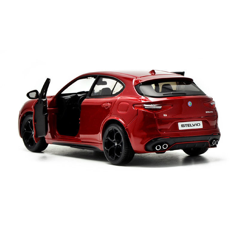 Alfa Romeo Stelvio Quadrifoglio Red 1/24 Diecast Model Car by Bburago