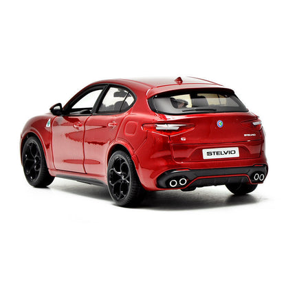 Alfa Romeo Stelvio Quadrifoglio Red 1/24 Diecast Model Car by Bburago