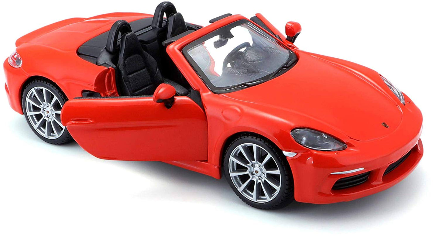 Porsche 718 Boxster Orange 1/24 Diecast Model Car by Bburago