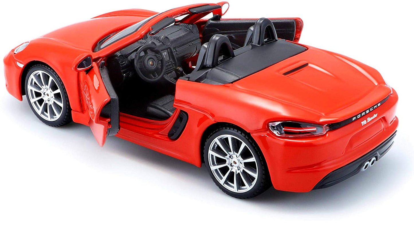 Porsche 718 Boxster Orange 1/24 Diecast Model Car by Bburago