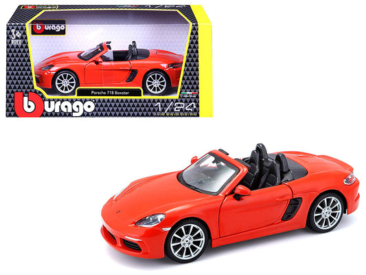 Porsche 718 Boxster Orange 1/24 Diecast Model Car by Bburago