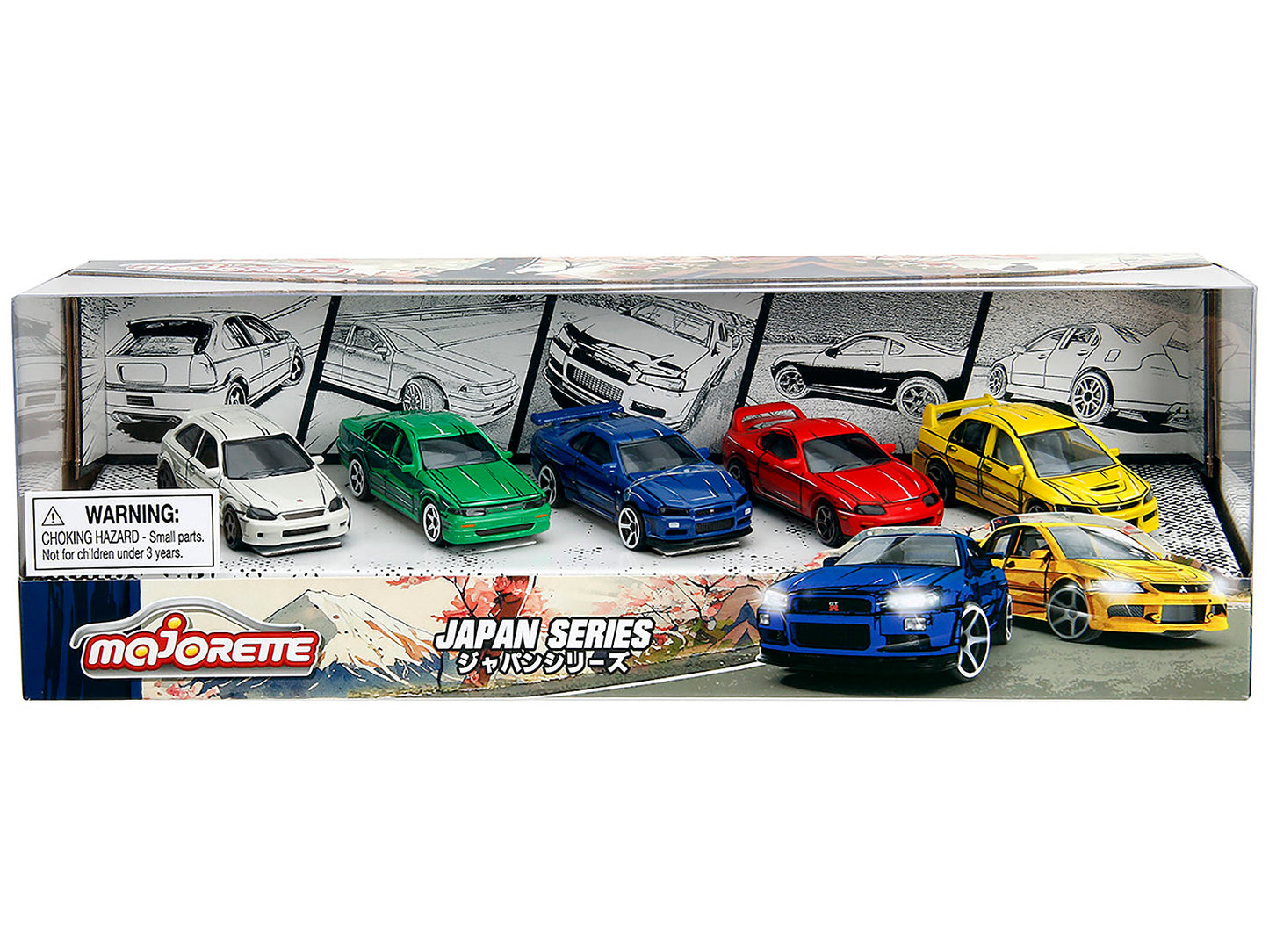 Japan Series (2024) 5 piece Set 1/64 Diecast Model Cars by Majorette