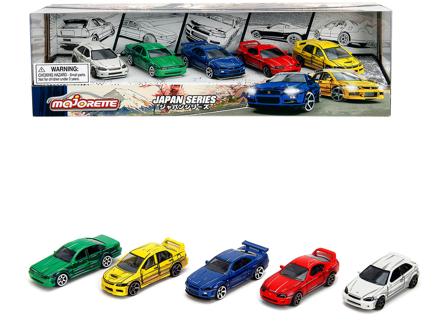 Japan Series (2024) 5 piece Set 1/64 Diecast Model Cars by Majorette