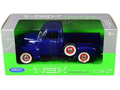 1953 Chevrolet 3100 Pickup Truck Blue 1/24-1/27 Diecast Model Car by Welly