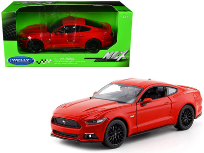 2015 Ford Mustang GT 5.0 Red "NEX Models" Series 1/24 Diecast Model Car by Welly