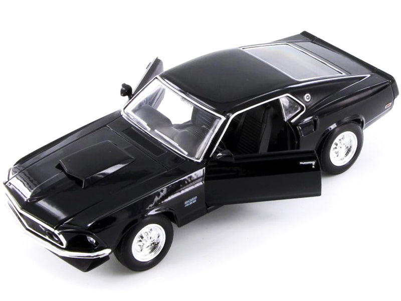 1969 Ford Mustang Boss 429 Black "NEX Models" 1/24 Diecast Model Car by Welly