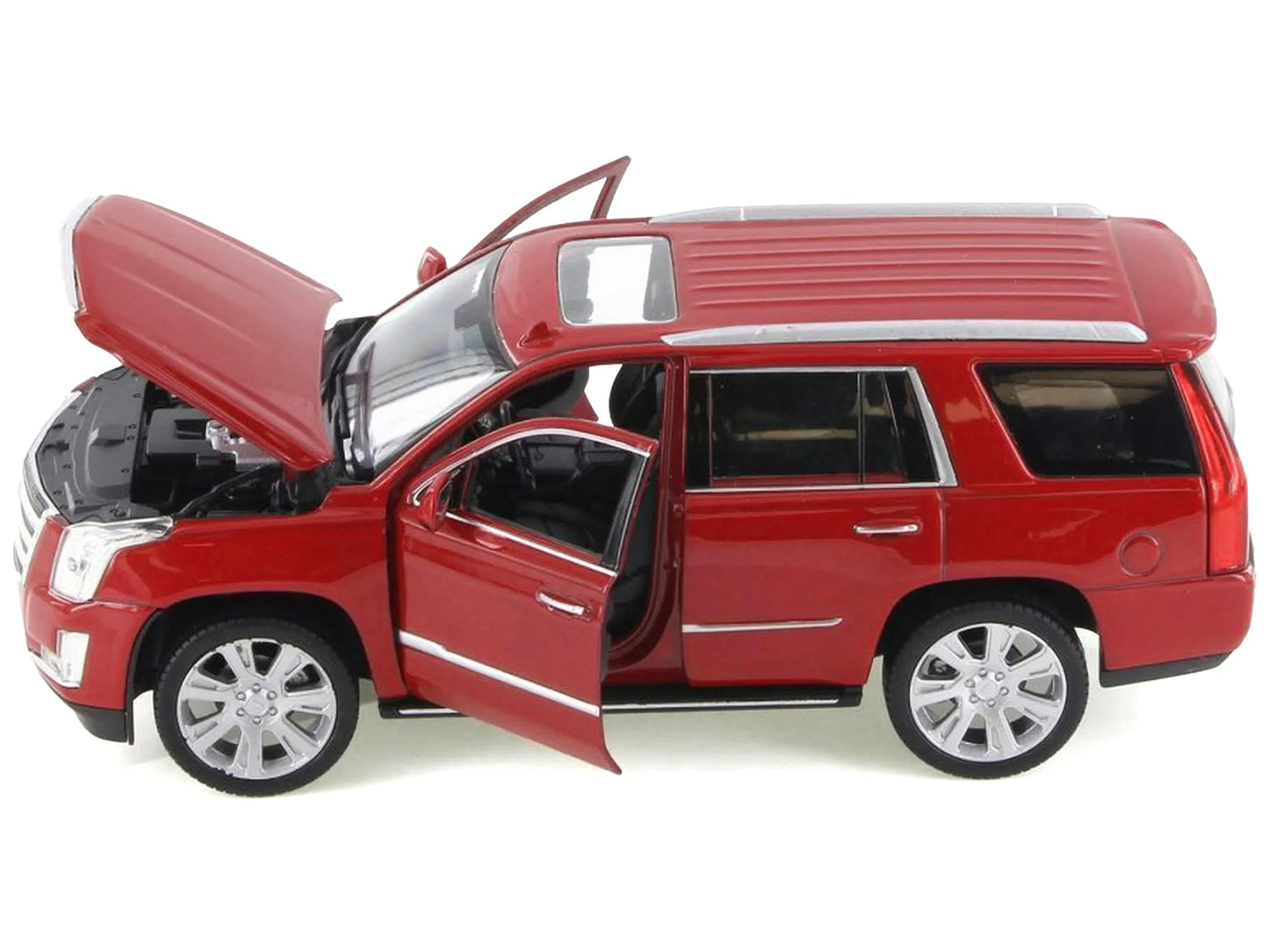 2017 Cadillac Escalade with Sunroof Red Metallic 1/24-1/27 Diecast Model Car by Welly