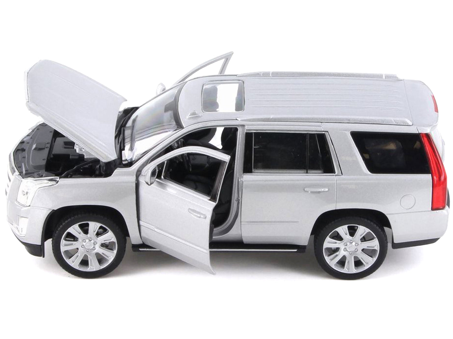 2017 Cadillac Escalade with Sunroof Silver Metallic 1/24-1/27 Diecast Model Car by Welly