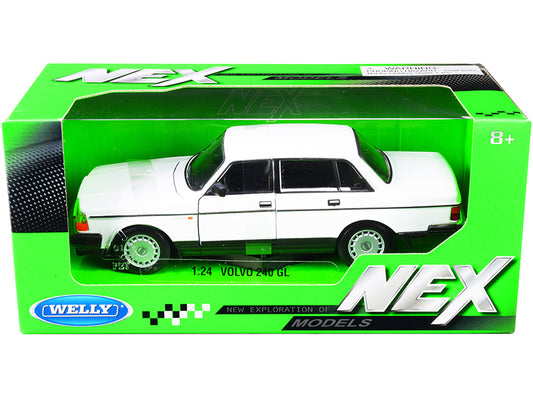 Volvo 240 GL White "NEX Models" 1/24 Diecast Model Car by Welly