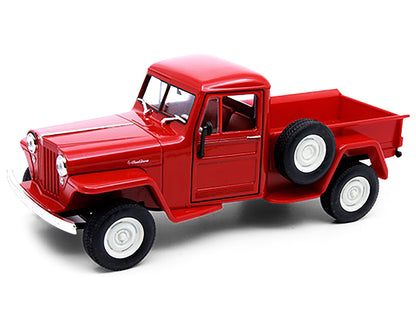 1947 Jeep Willys Pickup Truck Red "NEX Models" Series 1/24 Diecast Model Car by Welly