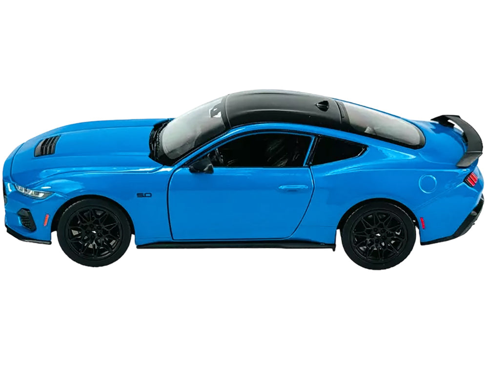 2024 Ford Mustang GT 5.0 Blue with Black Top "NEX Models" Series 1/25 Diecast Model Car by Welly