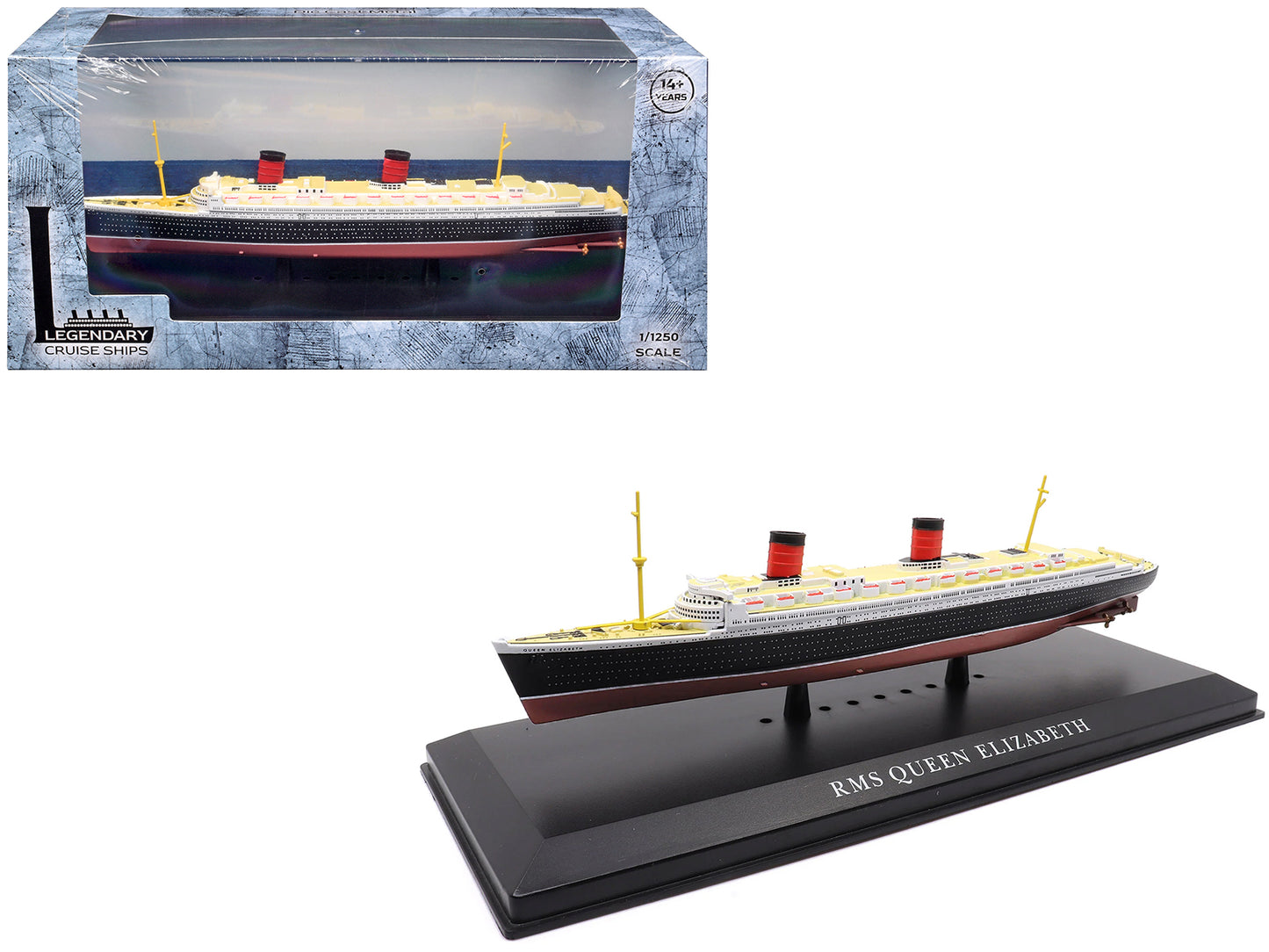 RMS Queen Elizabeth Passenger Ship 1/1250 Diecast Model by Legendary Cruise Ships