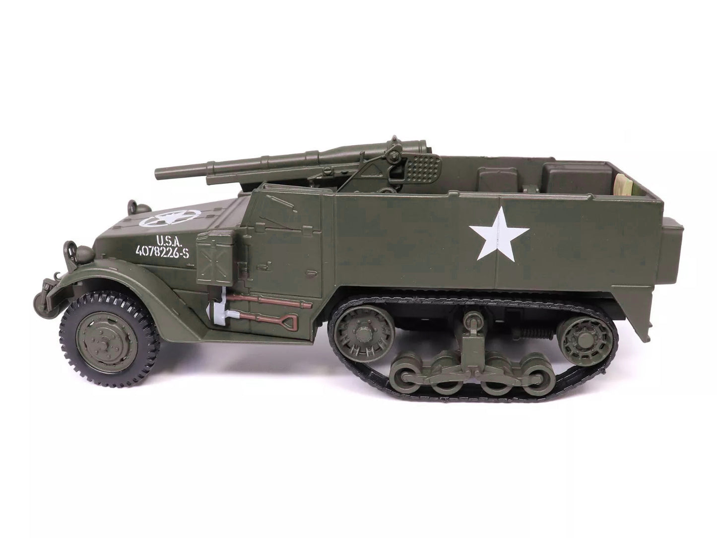 M3 Gun Motor Carriage with 75mm M1897A4 Gun Olive Drab "United States Army" 1/43 Diecast Model by Militaria Die Cast