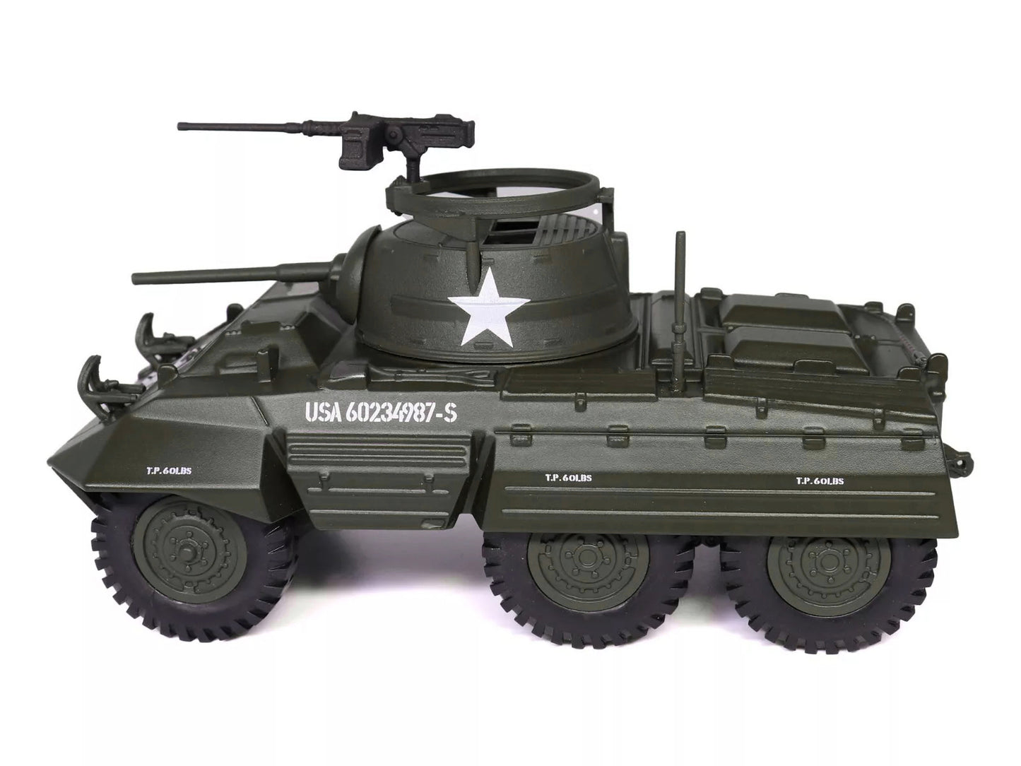 M8 Light Armored Car Olive Drab "United States Army" 1/43 Diecast Model by Militaria Die Cast