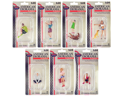 "Figure24 Series 1" 9 piece Figure Set for 1/24 Scale Models by American Diorama