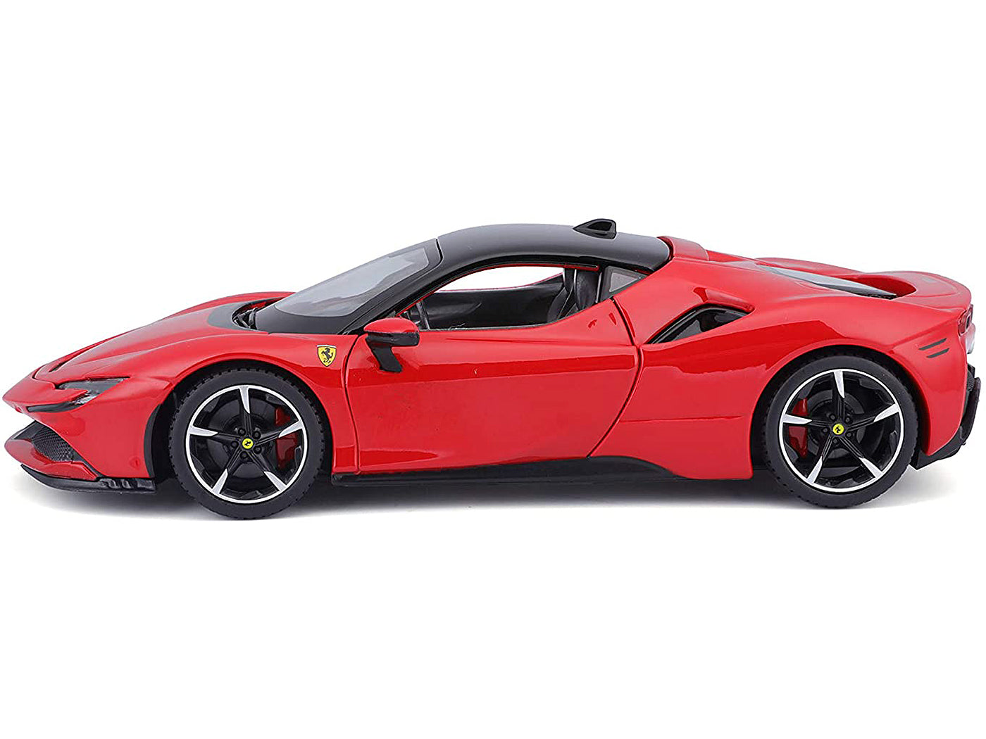 Ferrari SF90 Stradale Red with Black Top 1/24 Diecast Model Car by Bburago