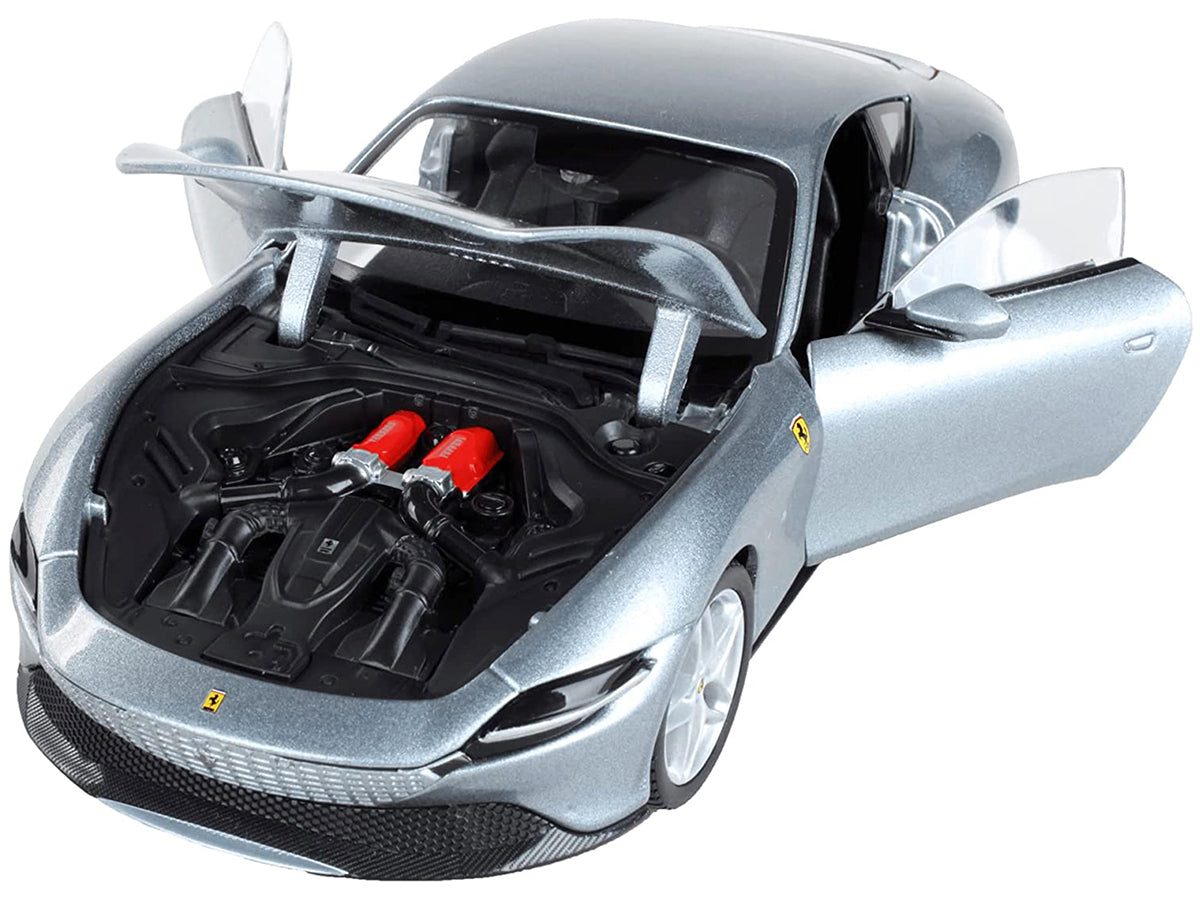 Ferrari Roma Gray Metallic "Race + Play" Series 1/24 Diecast Model Car by Bburago