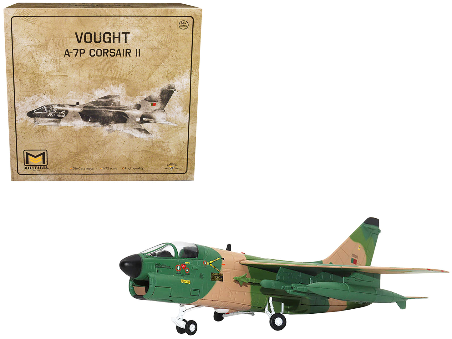 Vought A-7P Corsair II Attack Aircraft "Portugal" 1/72 Diecast Model by Militaria Die Cast