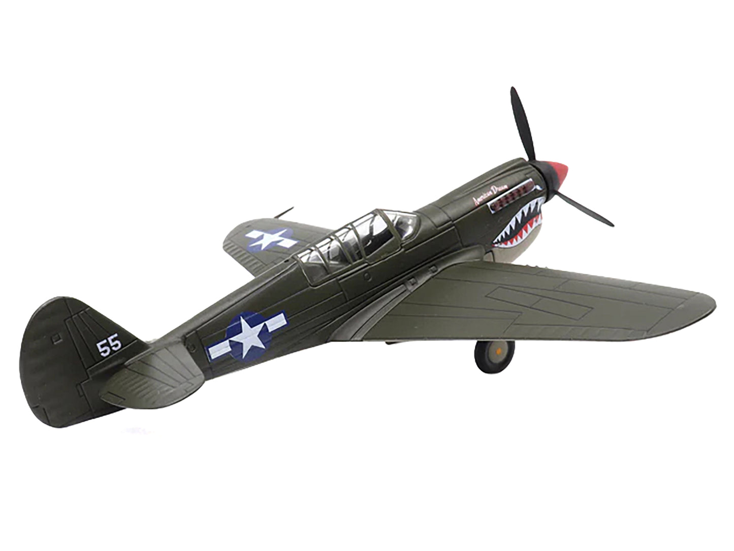 Curtiss P-40N Warhawk Fighter Aircraft "American Dream National Warplane Museum" United States Army Air Forces 1/72 Diecast Model by Militaria Die Cast