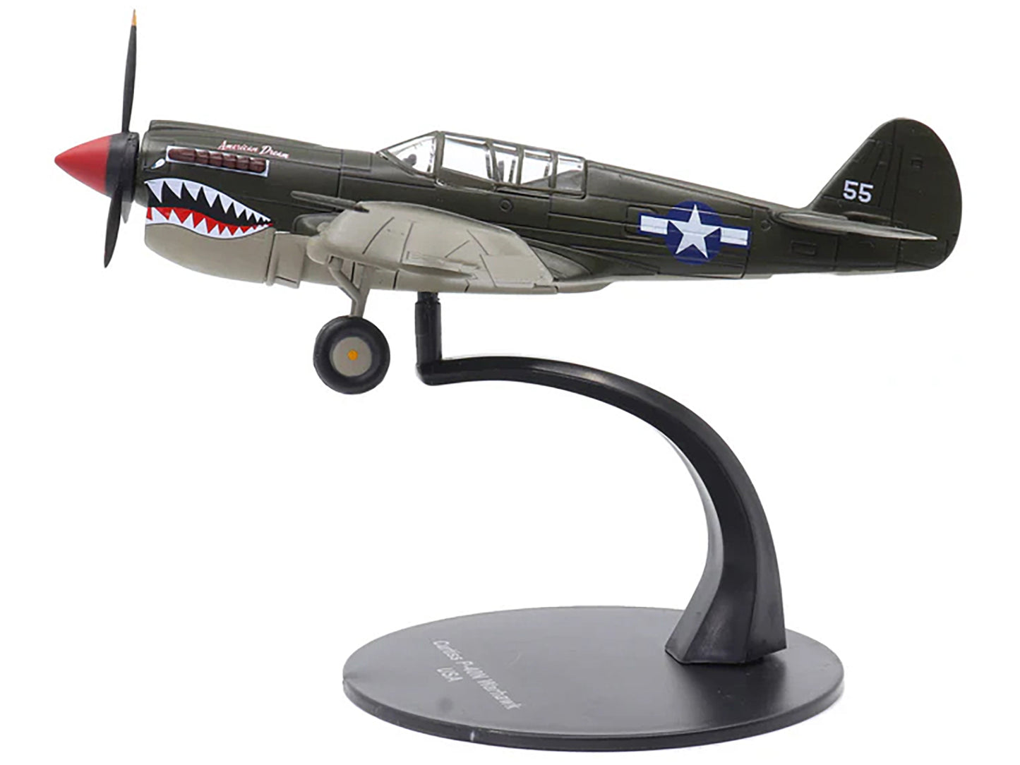 Curtiss P-40N Warhawk Fighter Aircraft "American Dream National Warplane Museum" United States Army Air Forces 1/72 Diecast Model by Militaria Die Cast