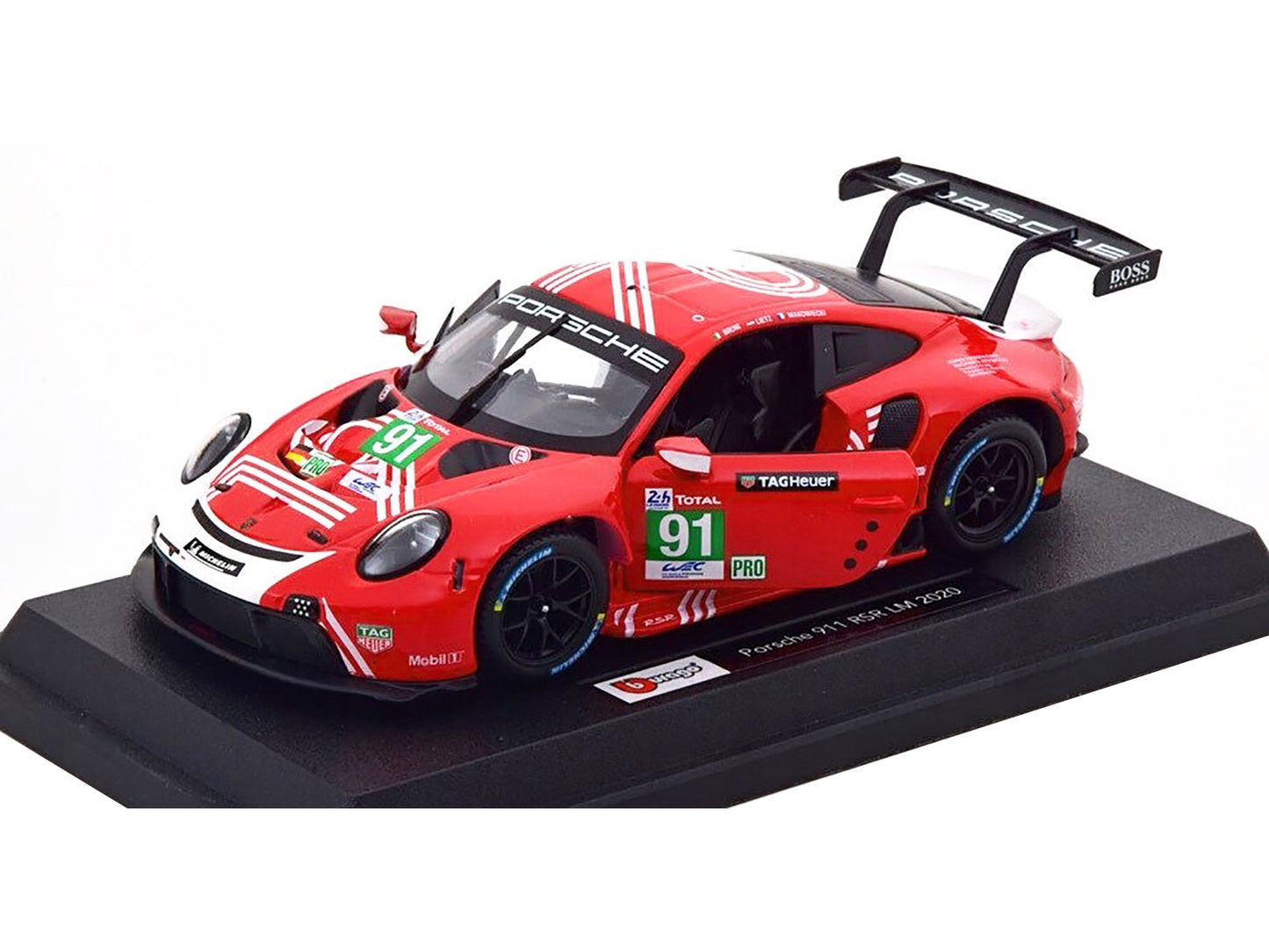 Porsche 911 RSR #91 Gianmaria Bruni - Richard Lietz - Frederic Makowiecki "Porsche GT Team" 24 Hours of Le Mans (2020) 1/24 Diecast Model Car by Bburago